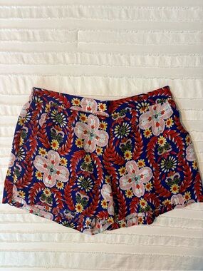 Print Women’s Shorts - Purple - Red - White